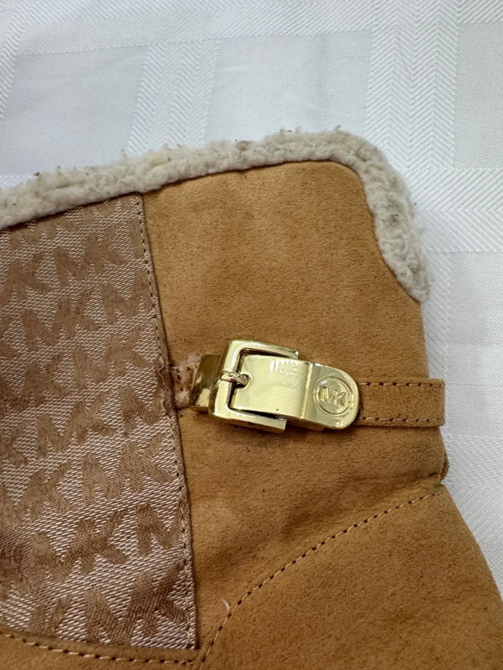 Michael Kors Logo Tan Marilu Kids Winter Boots